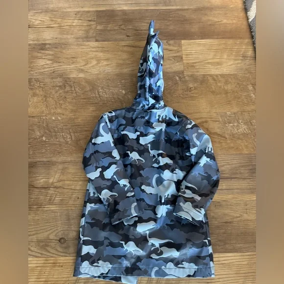 EUC Kitestrings Dinosaur raincoat, size 4 dress like a Dino blue - Picture 2 of 3